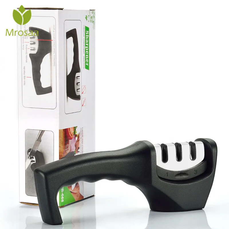

Knife Sharpener 3 Stages Professional Kitchen Sharpening Stone Grinder knives Whetstone Tungsten Diamond Ceramic Sharpener Tool