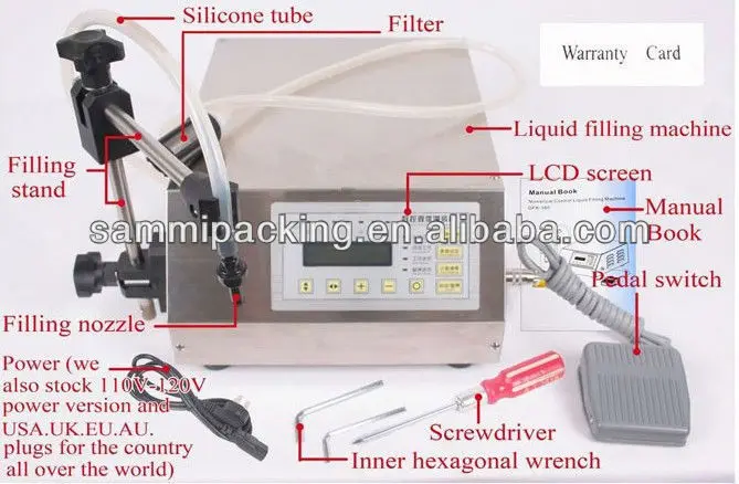 110 V числовая контрольная машина для упаковки жидкой продукции(3-3000 мл), жидкий наполнитель