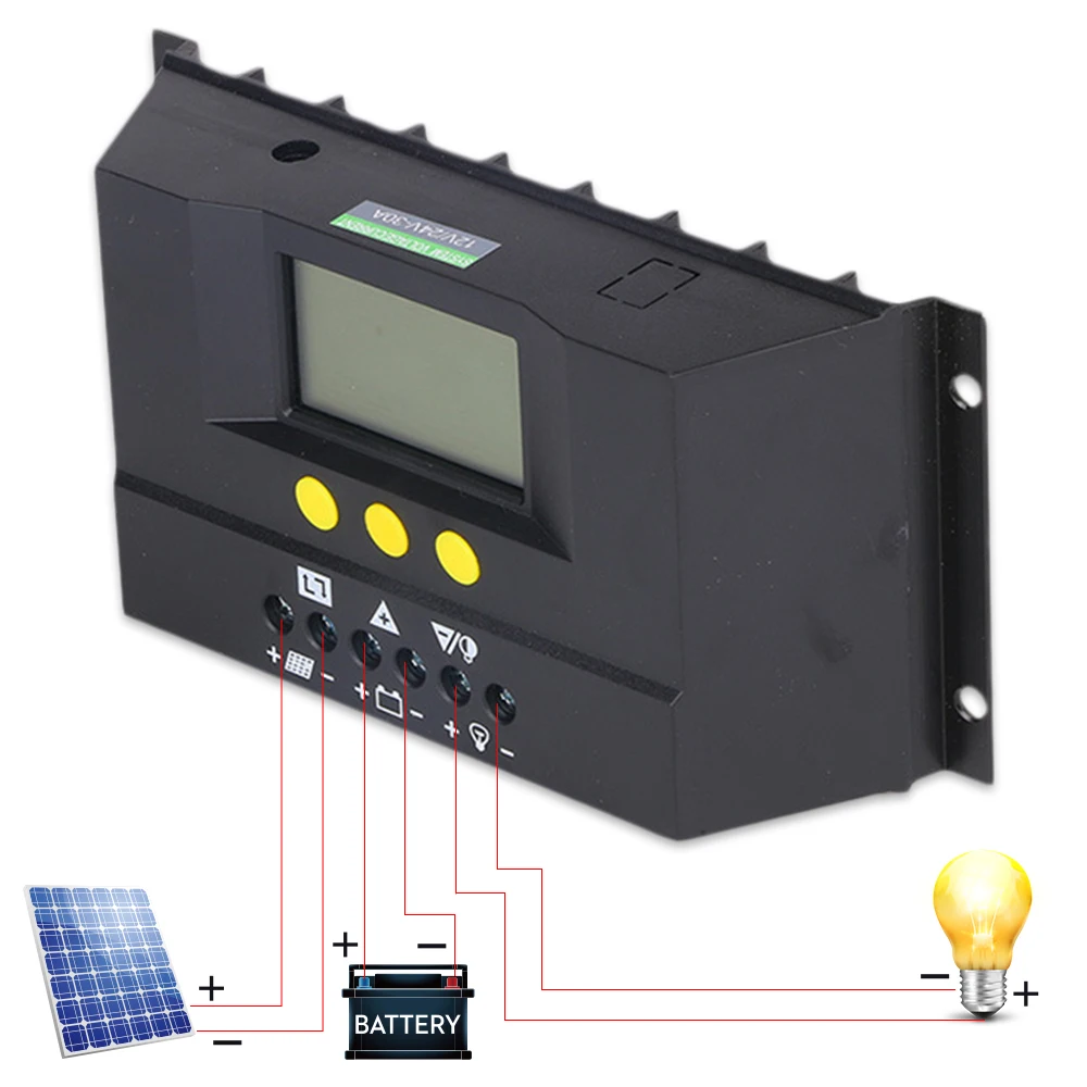 EASUN PWM 20A 30A контроллер солнечной панели регулятор заряда батареи защита 48В