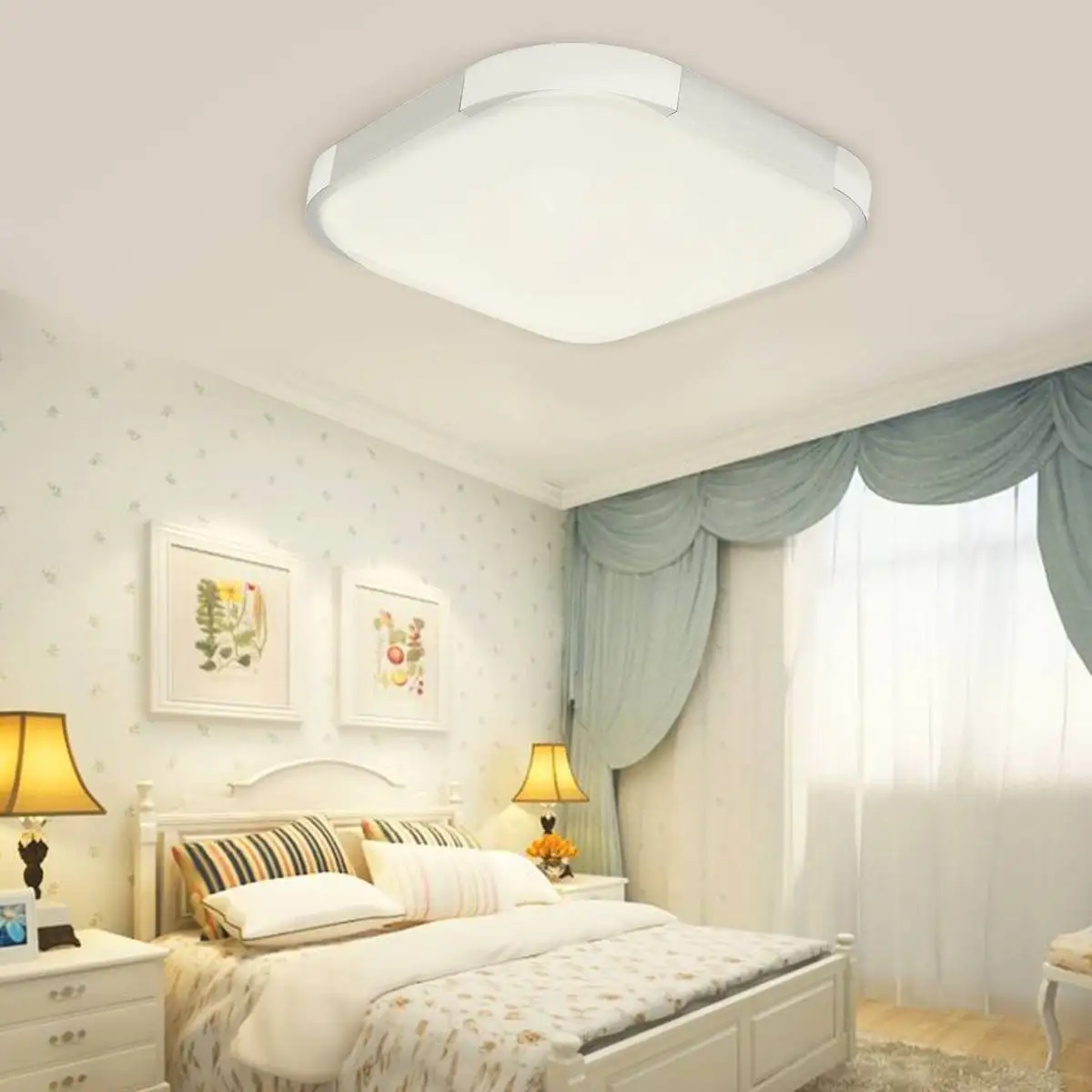 

12/18/24W Modern Square LED Ceiling Lights Dimmable Led Ceiling Lamp Flush Mount Lighting Decor for Living Room Kitchen Hallways