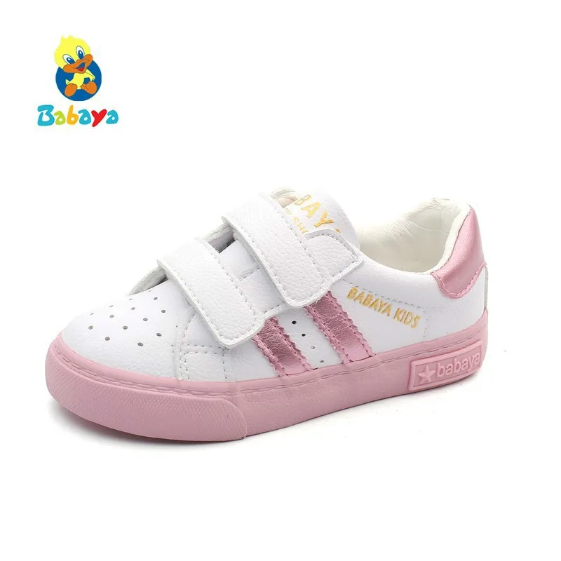 

Babaya Children Casual Shoes Boys White Shoes Kids Shoes For Girls Artificial Leather 2019 Spring Autumn New Fashion Sneakers