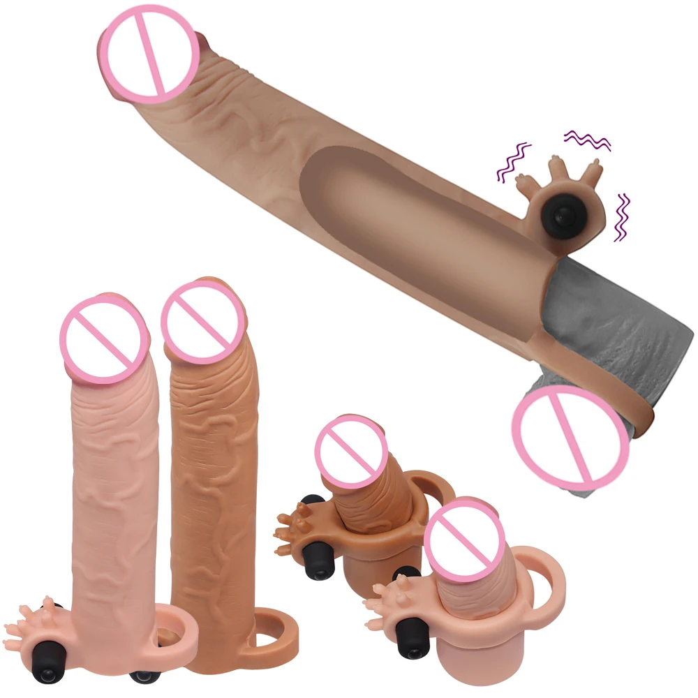 

Electric Vibrating Real Penis Extender Enlarger Pump Cock Penis Enlargement Dildo Sleeve Adult Sex Toys Masturbator For Men Male