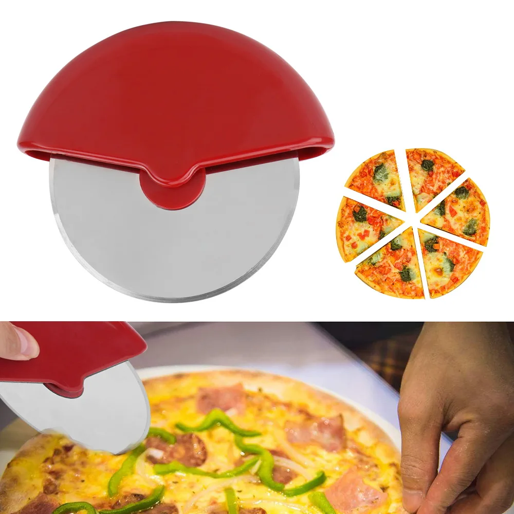 HOOMIN Round Shape Pizza Cutter Plastic Handle Stainless Steel Pizza Wheels Knife Baking Tools Bakeware Cake Bread Cutting Tools HOOMIN Round Shape Pizza Cutter Plastic Handle Stainless Steel Pizza Wheels Knife Baking Tools Bakeware Cake Bread Cutting Tools