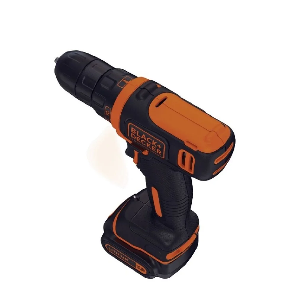 Аккумуляторная дрель шуруповерт BLACK+DECKER BDCDD12K1B (10.8 В 1.5 А·ч Li Ion 2 АКБ