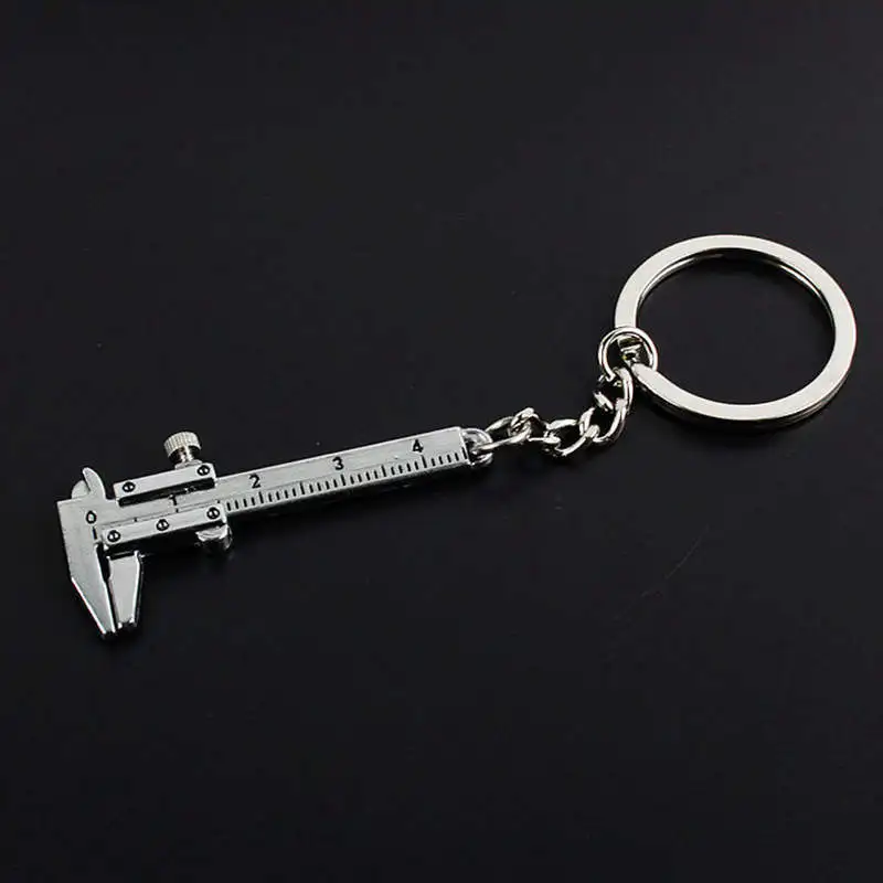 

Mini Vernier Caliper Key Ring Car Styling Accessories For Vw Mazda Audi BMW Toyota Opel Etc Keychain Automobile Turbo Key Chains