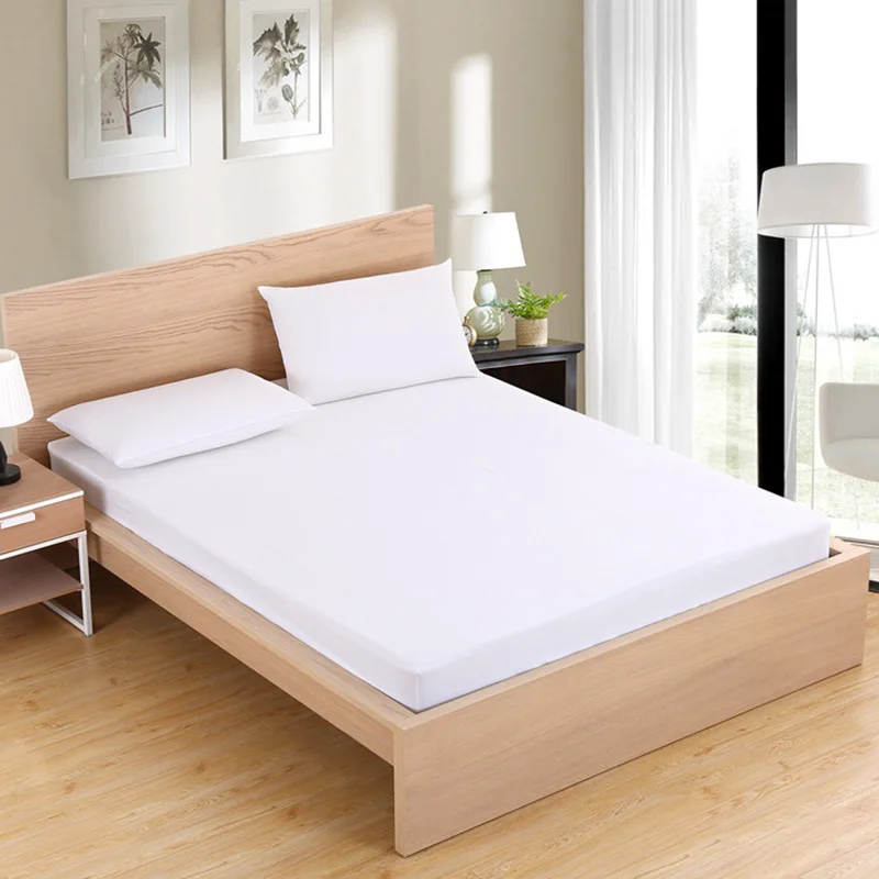 New Coming Solid Fitted Sheet On Elastic Band Mattress Cover with Elastic Rubber Band Printed Bed S