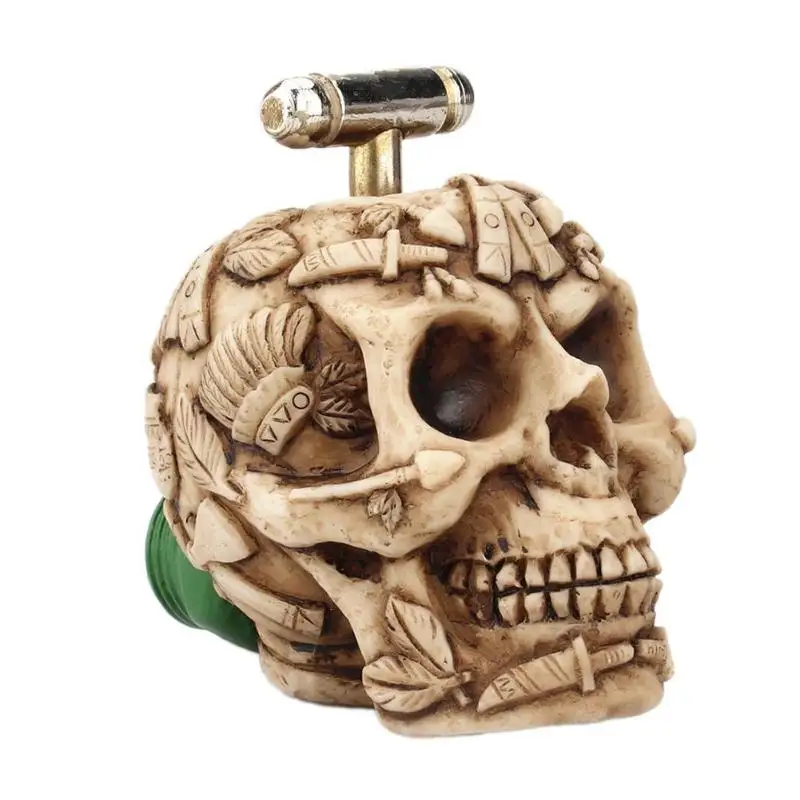 

Retro Resin Crafts Skull Spiral Faucet Creative Home Bar Ornaments Decor Suitable for the Installation in Everywhere