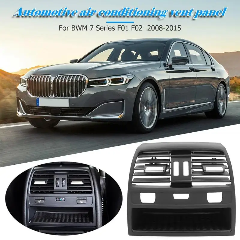АБС-пластик+ Поликарбонат Черный автомобильный Кондиционер панель вытяжки F02 воздуховыпускное отверстие для BWM 7 серии F01 F02 2008- редкий нижний 6422 9157 024