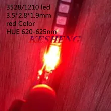 500 шт. 3528/1210 Красный Smd Plcc-2 Ультраяркий Свет-излучающие Диоды Led поверхностное крепление Новое прибытие XIASONGXIN светодиодные лампы