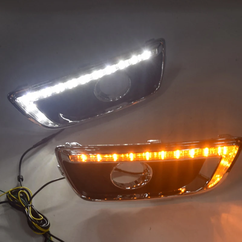 

1Pair For Chevrolet Malibu LED Daytime Running Lights DRL Running Lights Signal Lamp Daylight Car styling White/Yellow