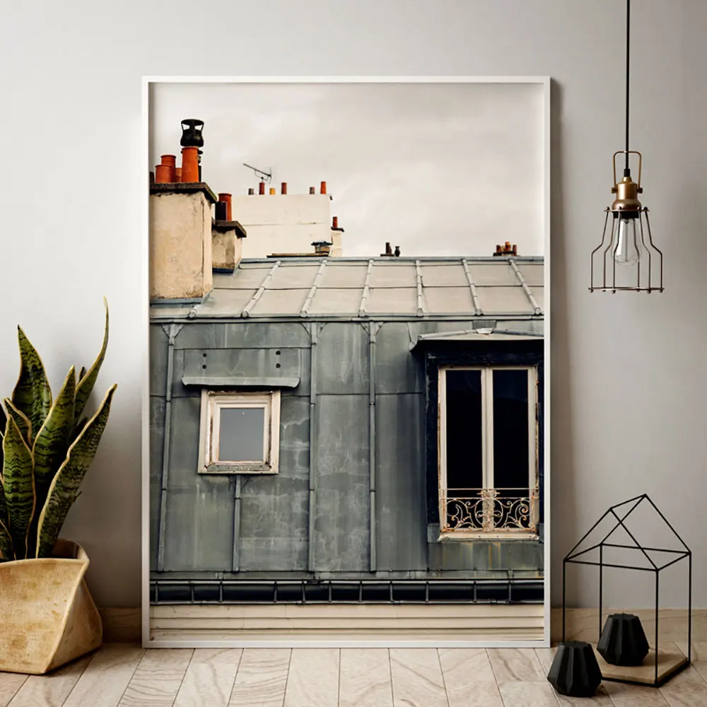 

Simple Nordic Art Posters and Prints Retro House Door View Painting HD Picture Decorative Picture Home Decor Unframed