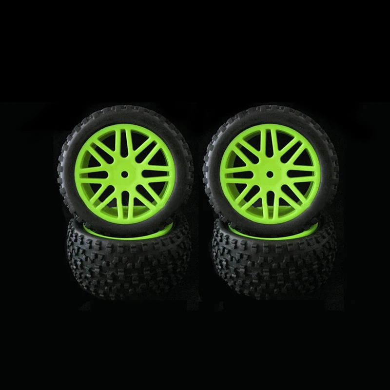

4pcs Wheel Rim & Rubber Tyre Tires Front & Rear for RC 1/10 Off-Road Car Buggy