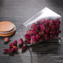 Квадратные Креативные кухонные бутылки для хранения чая стеклянные конфеты баночки с пробкой крышкой специи сахар кофе контейнер получить Органайзер банок