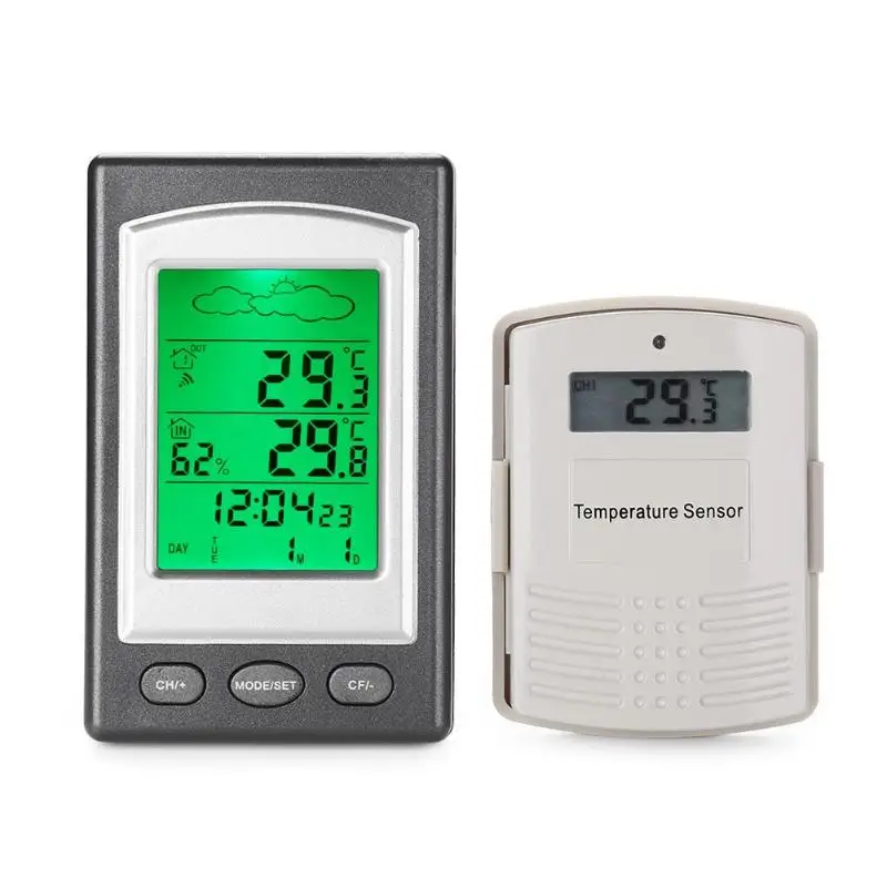 

LED Digital Wireless Thermometer Weather Station Wireless Weather Station Thermometer Indoor Outdoor Humidity Meter