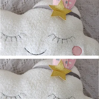 

40x26CM Cute Small Cloud Nap Pillow Throw Pillow Creative Diy Soft Plush Doll Toy Home Children Bed Car Decor Kids Gifts Toy