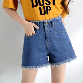 

Fashion Women High Waist Denim Shorts Women Summer Slim Casual Fringe Street Wear Girl School Street Daily Jeans Shorts Trousers