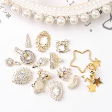 Новинка, 2 штуки, сплав, циркон, украшение для ногтей, роскошные циркониевые стразы, кисточка/Сердце/крыло, украшения для ногтей, высокое качество, длинные ногти