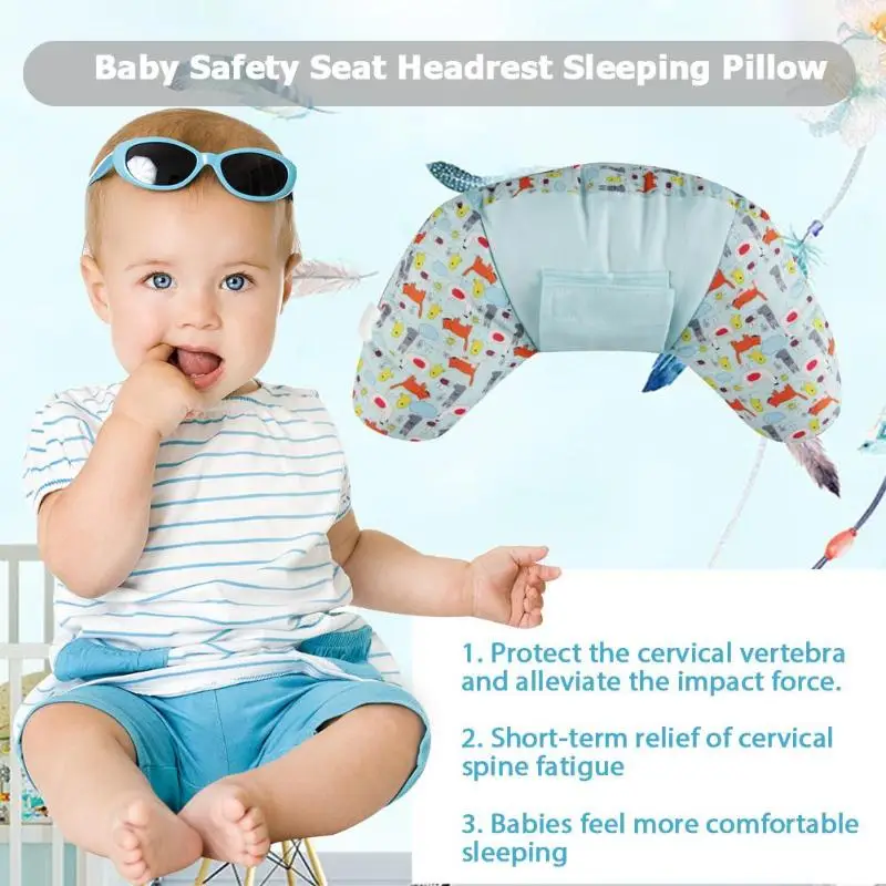 Детская Автомобильная подушка для стайлинга шеи подголовник подушка для автомобиля ремни безопасности подушка детский плечевой ремень защита колодки Поддержка