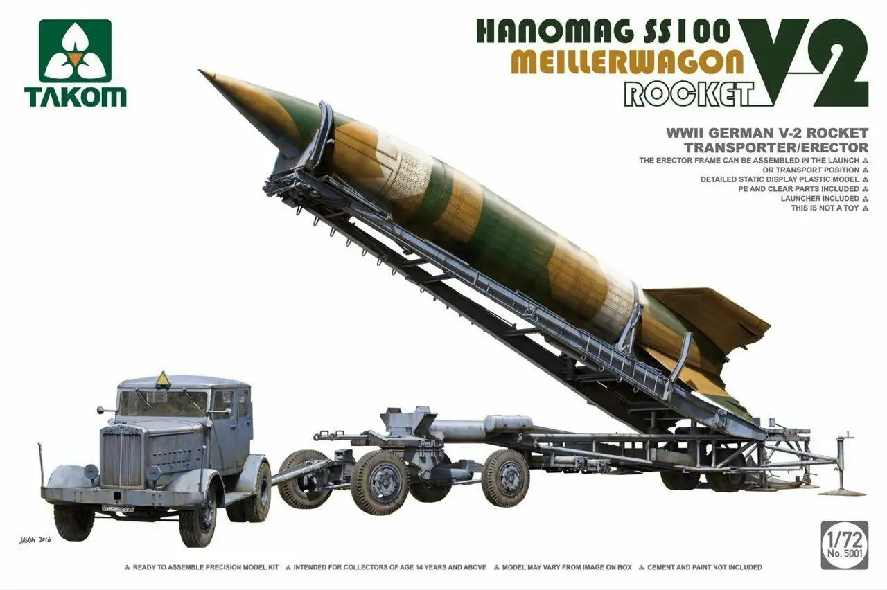 Takom 1/72 5001 немецкий V-2 ракета Meiller Wagen Hanomag SS100 | Игрушки и хобби