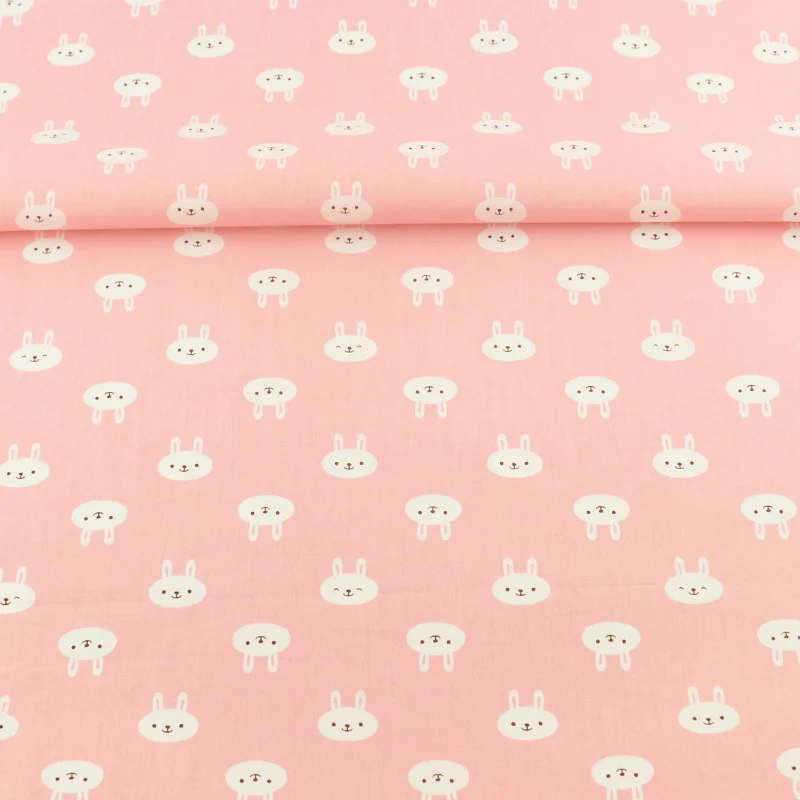 

Tecido Patchwork Sewing Cloth Bedding Decoration Tissue Pink Rabbit Home Textile Cotton Fabric Quilting Teramila Fabrics Craft
