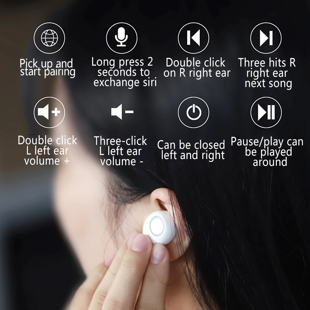 Pink/white/black TWS 5.0 Mini Bluetooth Earphones Wireless Sports Earbuds 3D Stereo Headset Noise Cancelling Earbuds 2019 NEW Pink/white/black TWS 5.0 Mini Bluetooth Earphones Wireless Sports Earbuds 3D Stereo Headset Noise Cancelling Earbuds 2019 NEW