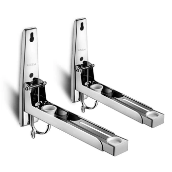 

Storage Holder Thick Stainless Steel Folding Microwave Oven Rack Oven Bracket Telescopic Rack Wall Bracket