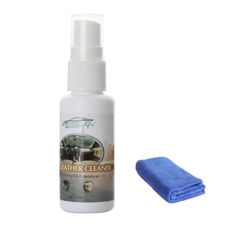 

VODOOL 30mL Car Interior Detailer Leather Surface Seat Polish Wax Inner Dashboard Cleaner with Towel Car Wash Cleaner Tool