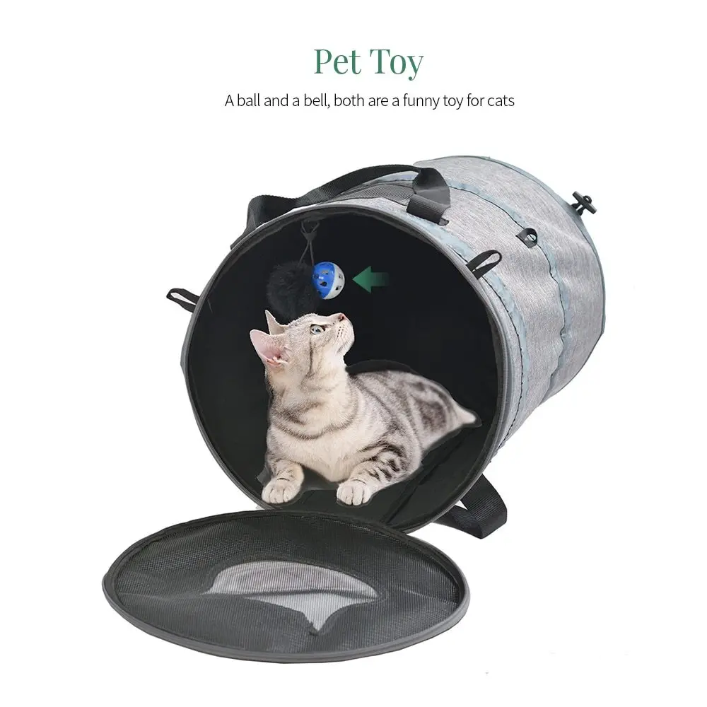 

Foldable Cat House Pop-up Bed Pet House Cat Tunnel Expandable Pet Carrier Warm Pet Bed Nest with Cotton Cushion Cat Sleeping Bed