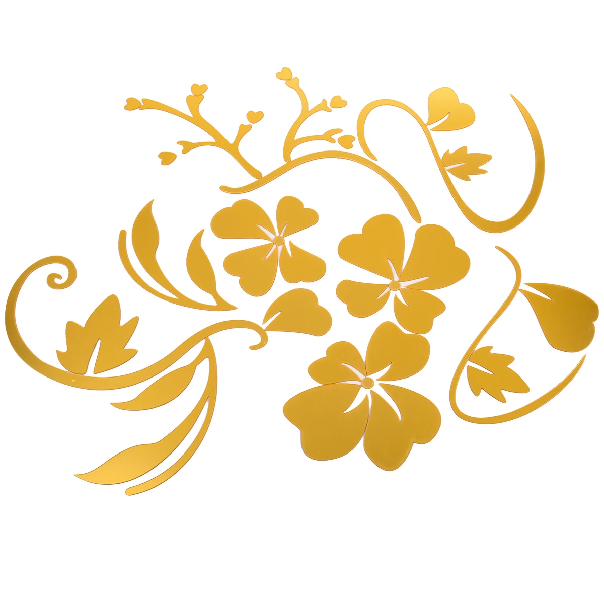 

1set Removable 3D Floral Mirror Decal Art Vinyl Acrylic Wall Sticker Home DIY Party Wedding Decor
