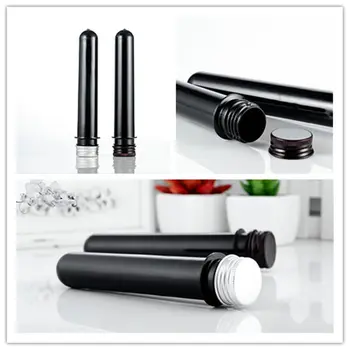 

50ml Black Color Mask Bath Salt Test PET Tube With Aluminum Cap 50cc Plastic Cosmetic Tube Container Bottle new