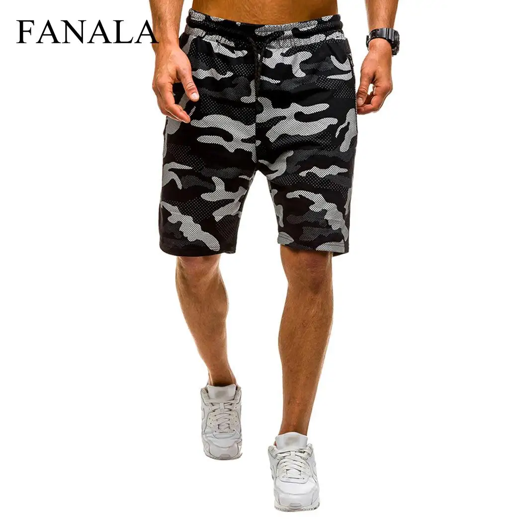 Мужские повседневные Лоскутные шорты с завязками на талии повседневные пляжные камуфляжные мужские свободные летние шорты