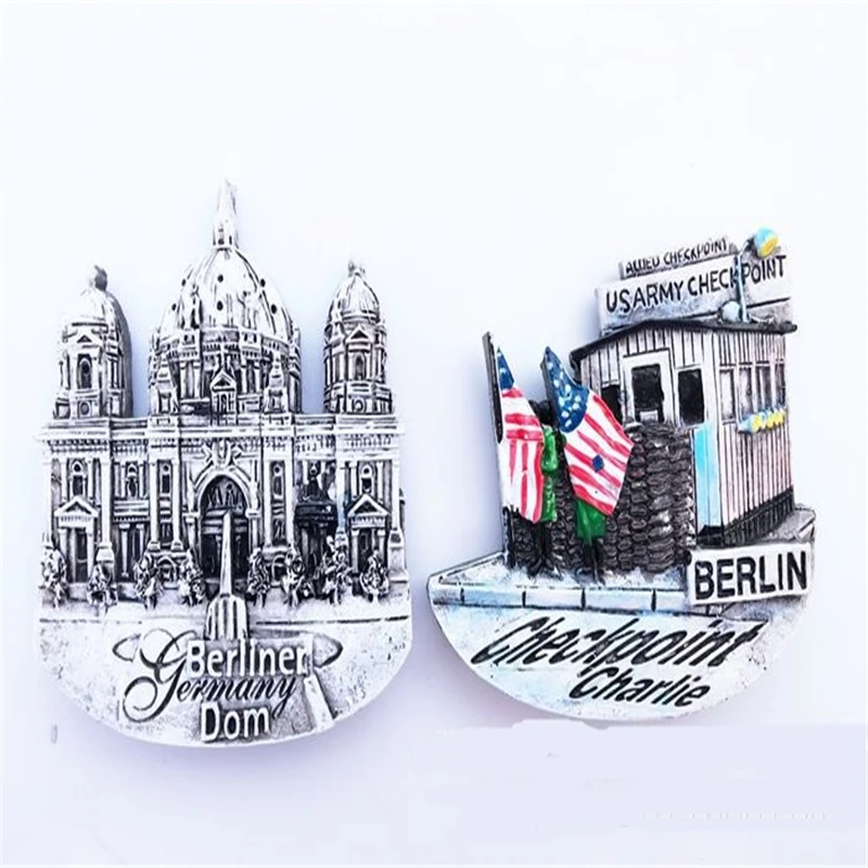 

Lychee Life Berlin Scenic Refrigerator Magnetic Sticker 3D Landscape Fridge Magnet Home Kitchen Decoration Travel Gifts