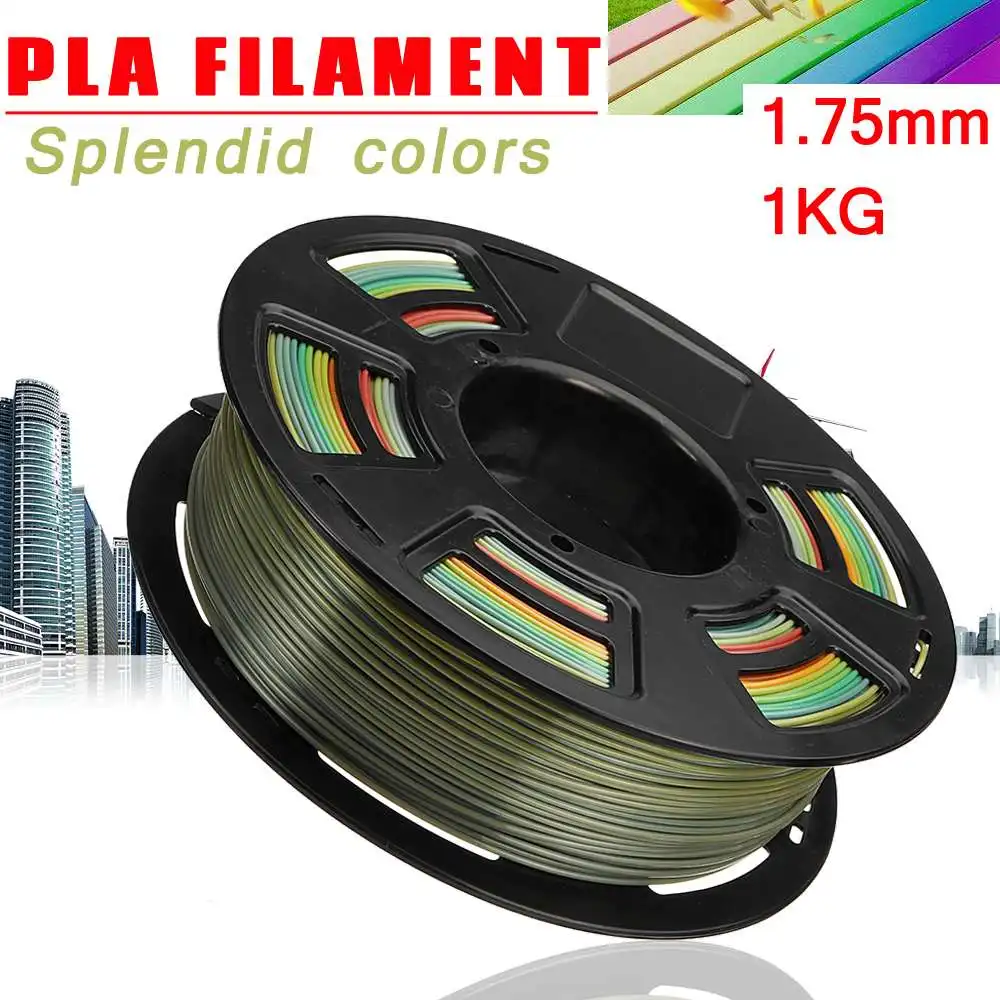 

Multicolour 1.75mm 1Kg PLA Polylactic Acid 3D Printer Filament Non-Toxic For 3D Printer Extruder Pen Materials Accessories