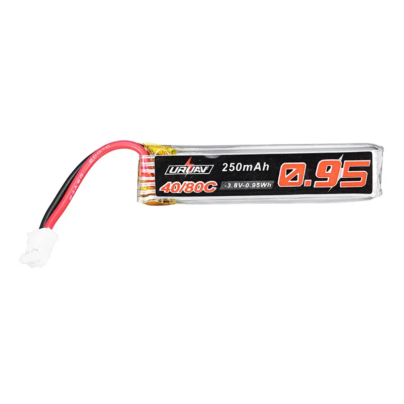 5 шт. URUAV 3 8 V 250 мА/ч 40C/80C 1S Lipo Батарея W/ PH2.0 разъем для Eachine US65 UK65 QX65 UR65 дистанционным