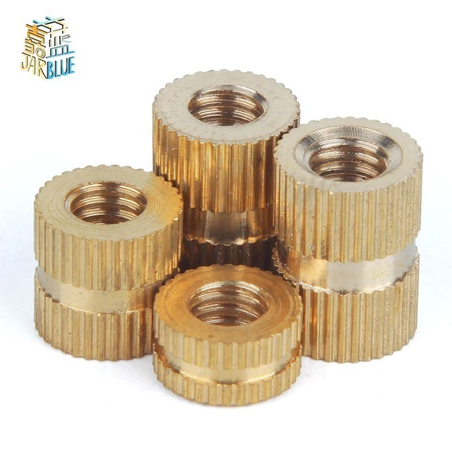 150/200/500pcs M2 M2.5 M3 Brass Knurl Insert Nuts Threaded Assortment Set  Kit with Plastic Box