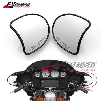 

Black 10mm Fairing Mount Wing Motorcycle Rear View Mirrors For Harley Davidson Street Glide FLHX FLHTCU 1996-2015