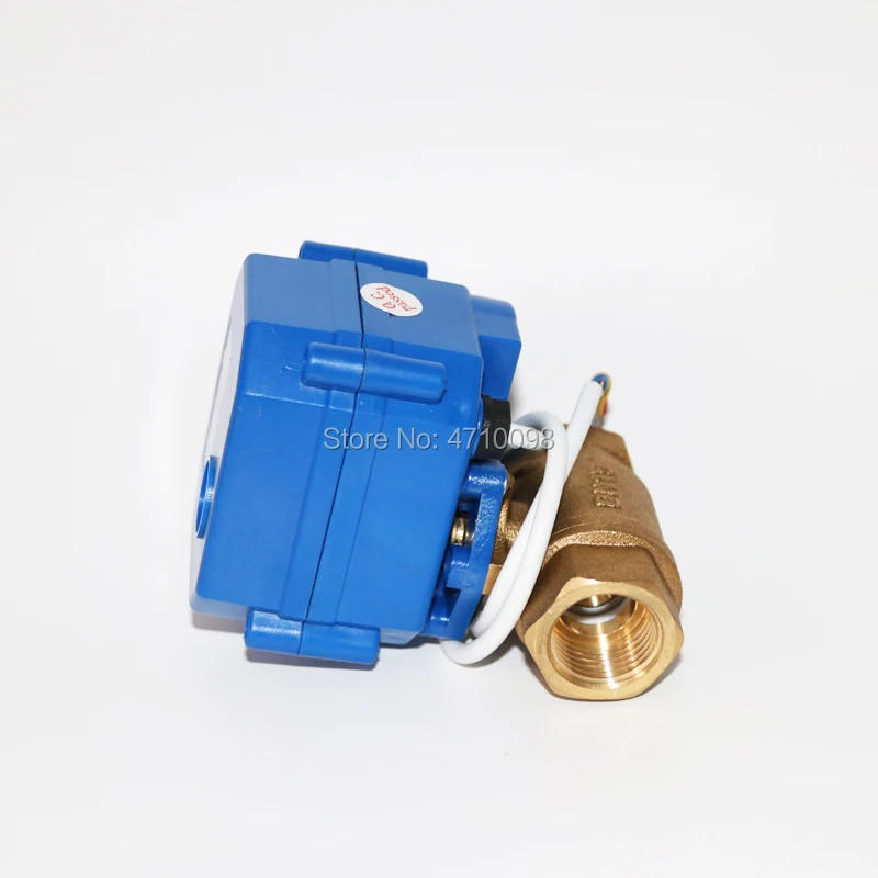 Совершенно новый 1/2 &quotDN15 DC12V моторизованный шаровой клапан латунный