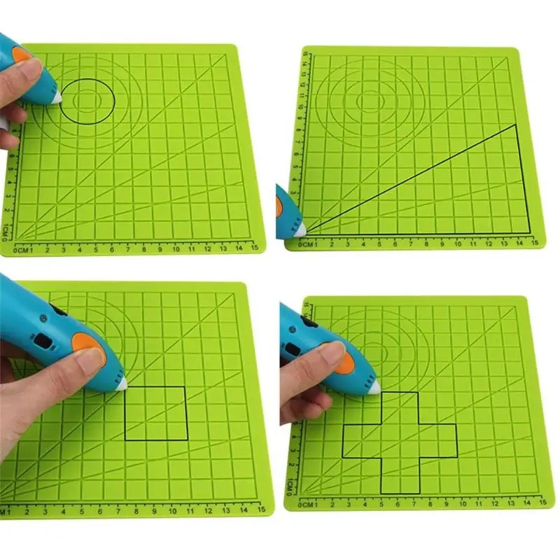 Geometric Figure Drawing Tool Basic Silicone Template Design Mat Pad for 3D Printing High