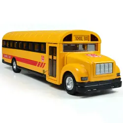 1/32 мини школьный автобус сплава литья под давлением модель автомобиля отступить автомобиль Xmas детский подарок игрушка