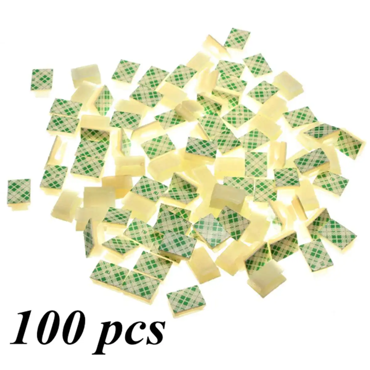 

2017 Electrical CABLE CLAMP 100 Pcs White Plastic Wire Tie Rectangle Cable Mount Clip Clamp Self-adhesive Wiring Accessories