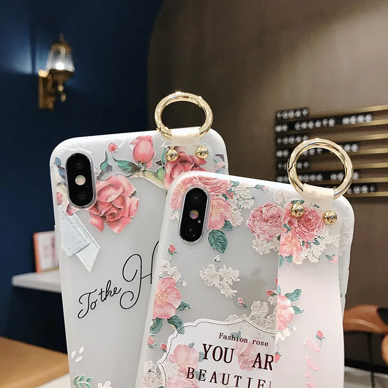Чехол с ремешком на запястье для Iphone 11 pro XS Max XR 6S 7 8 Plus|Бамперы| |