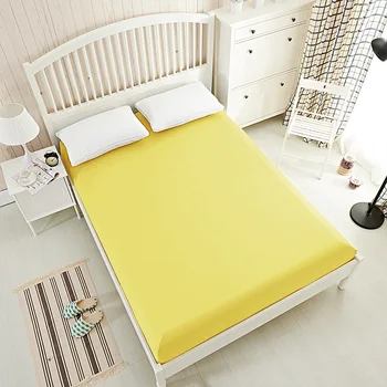 

Solid color fitted sheet bed Sheet King bedsheet bedding,bed linen,bed mattress cover White Gray Black Yellow 20