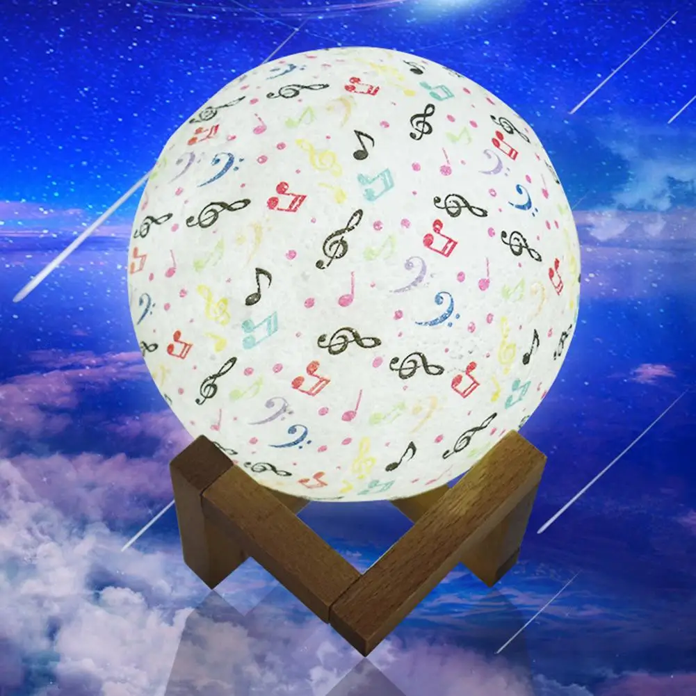 

Tap/Remote Control 3D Moon Night Light Music Note USB LED Lamp Home Decoration Gift