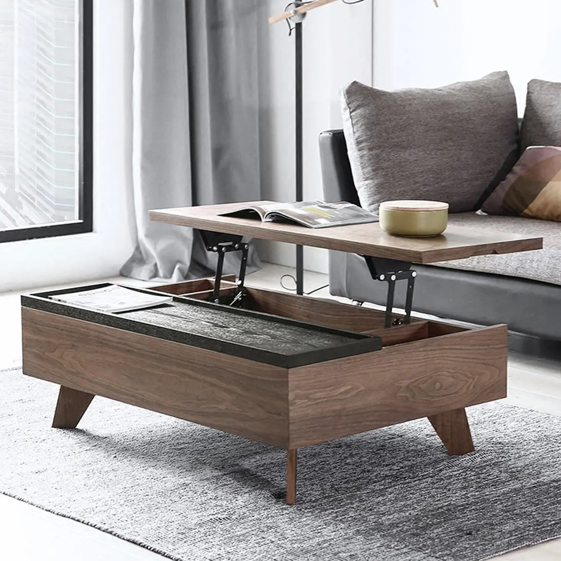 Promotion! 1pair 14cm Lifting Height Lift Up Coffee Table Desk Furniture Gas Hydraulic Hinge black