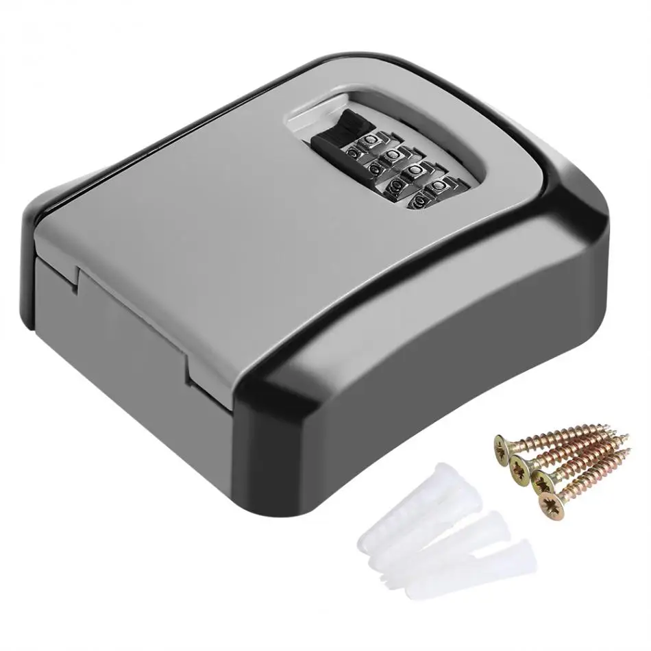 

Hot Wall Mounted 4 Digit Combination Key Storage Security Safe Lock Box Combination Storage Security Lock With Screw Hardware