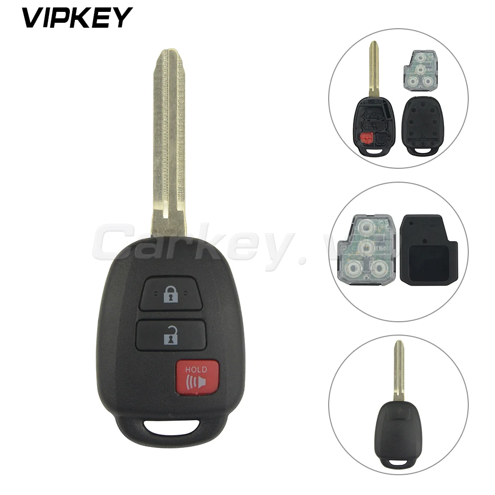 Remotekey Remote Fob For Toyota Prius Hyq12bdm 89070-06421/06420 Remote Key 3 Button 314.4Mhz H Chip TOY43 Car Key Control
