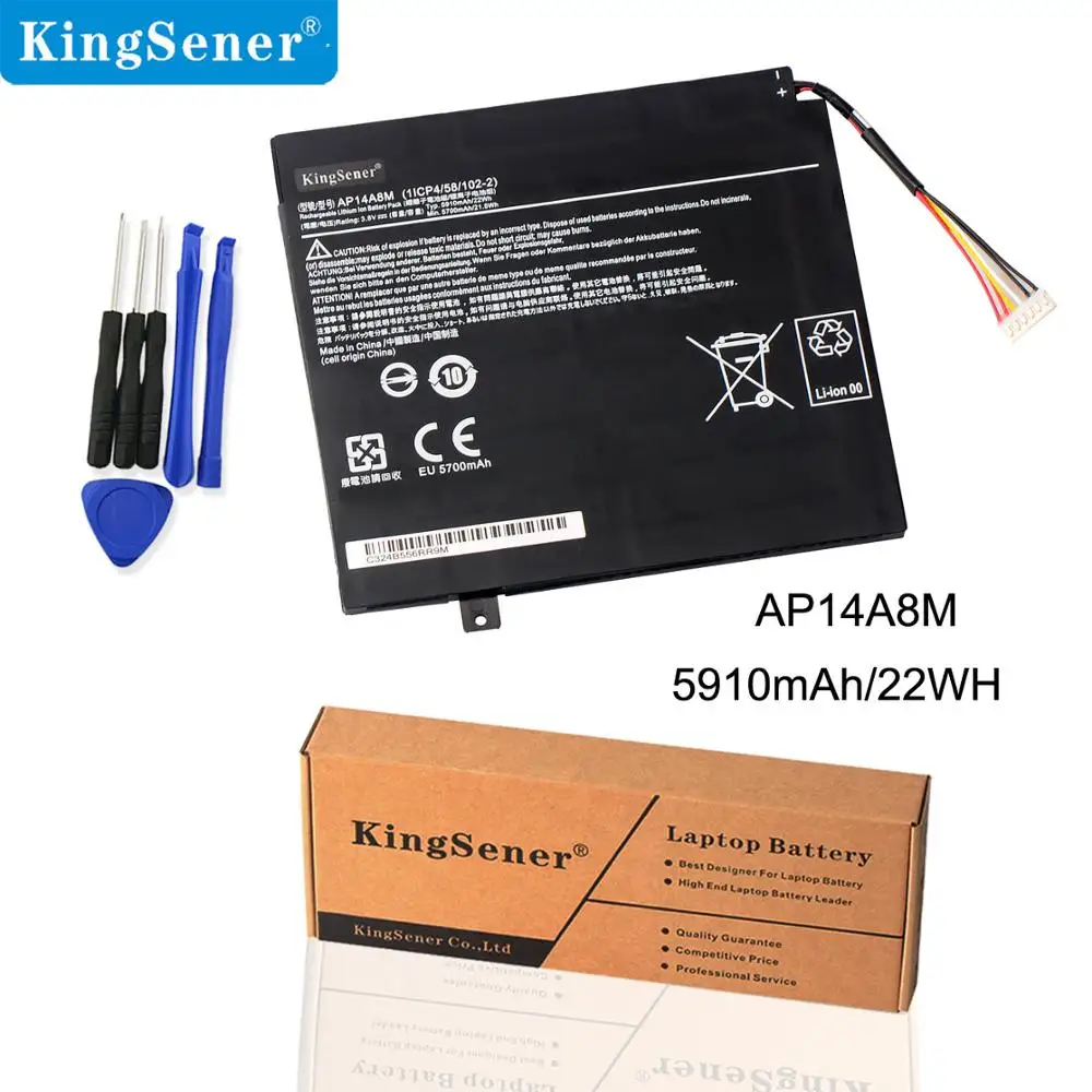 KingSener AP14A8M Батарея acer Iconia Tab 10 Батарея Замена A3-A20 A3-A20FHD SW5-011 SW5-012 AP14A8M AP14A4M 5910 мА-ч
