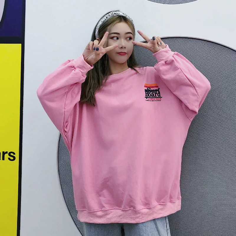 Женская трикотажная футболка Tumblr Kpop хлопковая свободная с круглым вырезом и