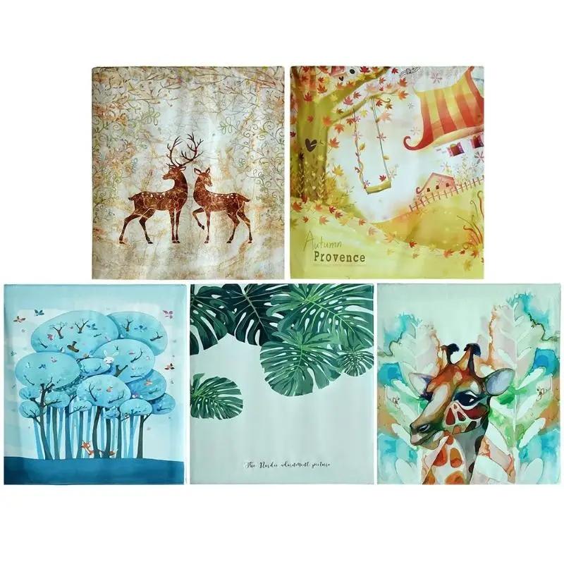 

100x80cm Japanese Style Short Door Curtain For Kitchen Living Room Pastoral Style Home Decoration Doorway Curtains Partition