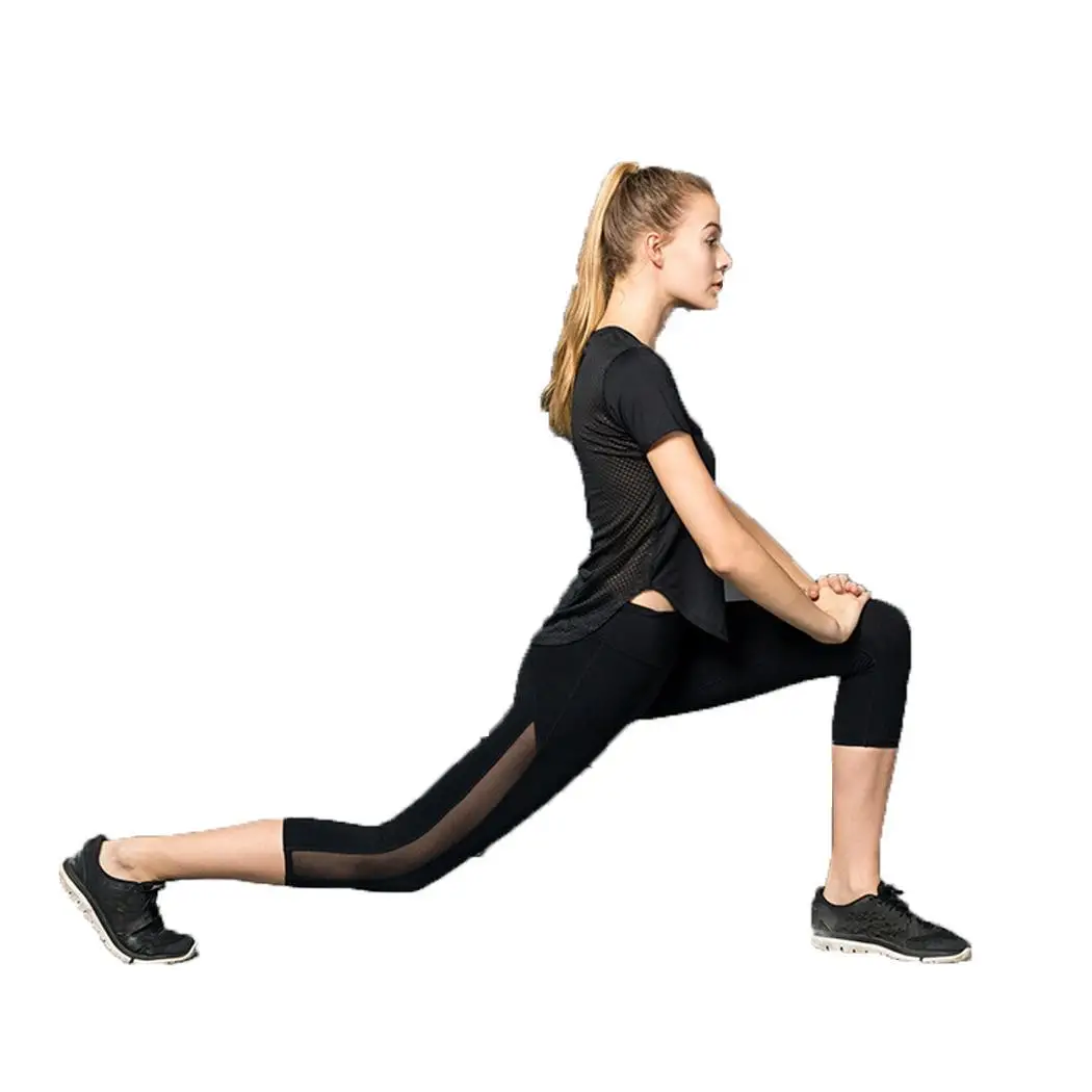 

Women Fashion Fitness Clothes Set Solid Color Bra All Seasons Sports, Casual Capris Pants 2-pieces Set